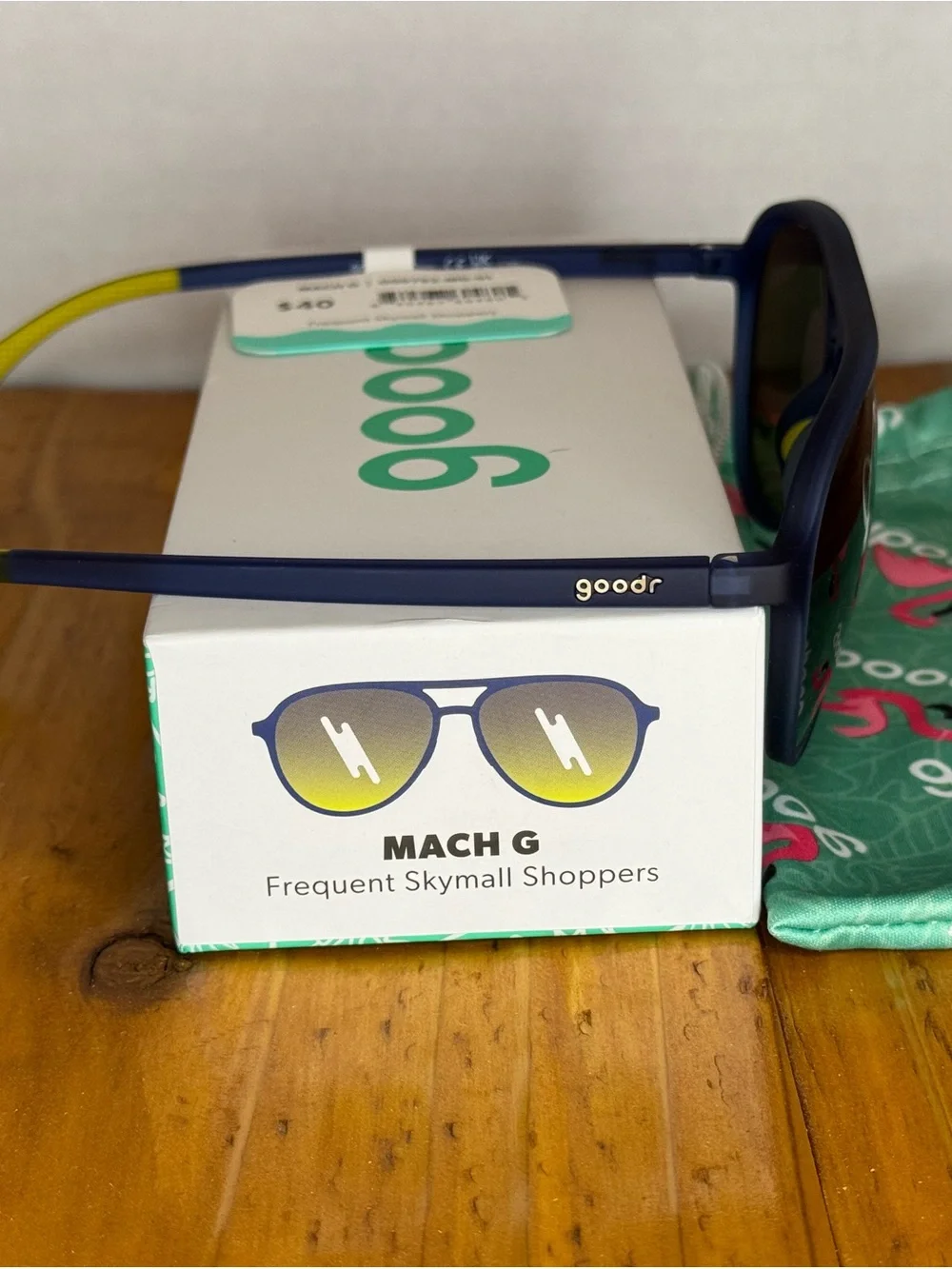Goodr “Frequent Skymall Shoppers” Navy Blue Sunglasses